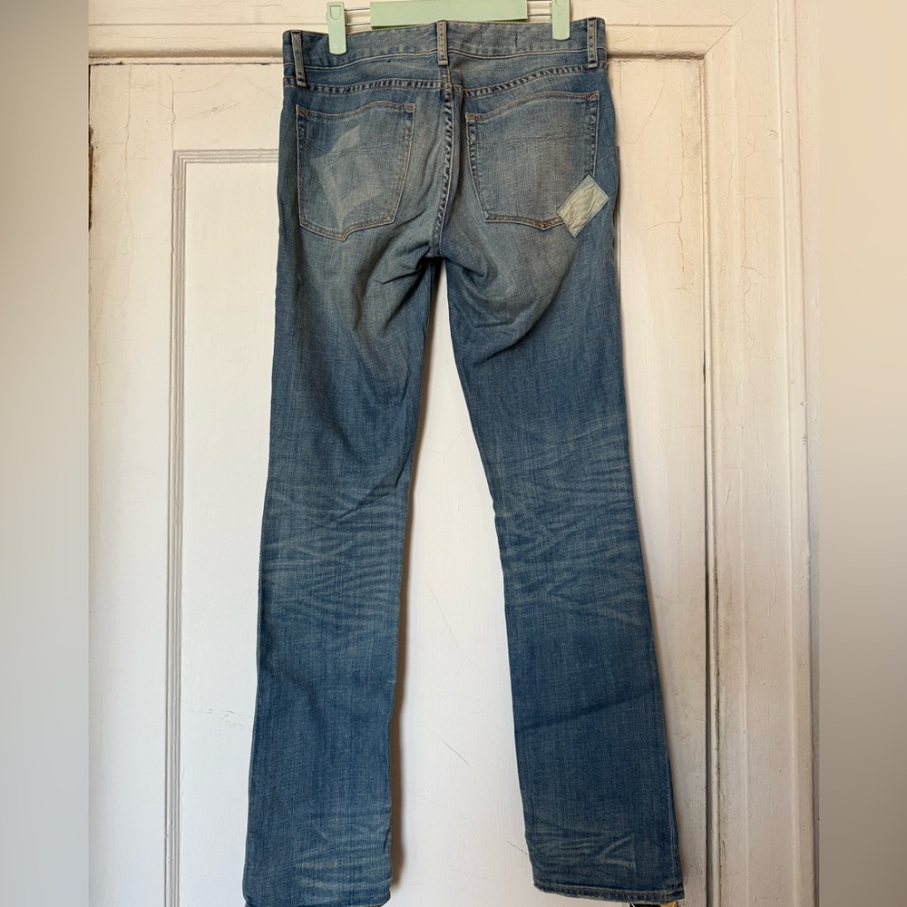 GAP Light Blue Patchwork Straight Leg Jeans - Picture 3 of 11